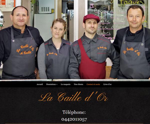 Site internet du traiteur La Caille d'or à Cassis